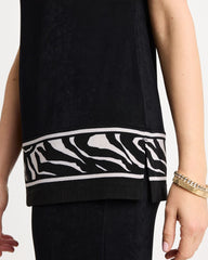 Travelers™ Abstract Zebra Trim Tunic Travelers Black - Chico's