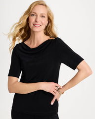 Travelers™ Jewelry Detail Top Travelers Black - Chico's