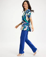 Travelers™ Marble Flora Swing Tunic Rich Cobalt - Chico's