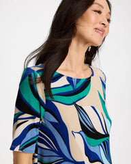 Travelers™ Marble Flora Swing Tunic Rich Cobalt - Chico's