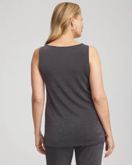 Travelers™ Classic Side-Slit Tank Serene Gray - Chico's
