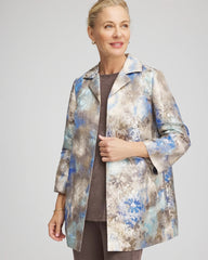 Travelers™ Collection Watercolor Jacquard Jacket Walnut - Chico's
