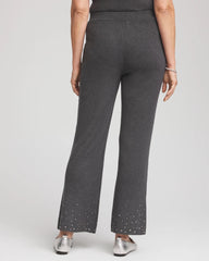 Travelers™ Embellished Straight-Leg Pants Graphite Gray - Chico's