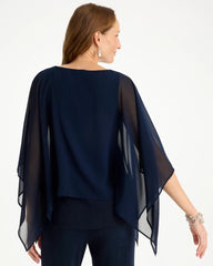 Travelers™ Chiffon Layered Top Travelers India Ink - Chico's