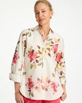 No Iron™ Printed Stretch Shirt Hot Honeysuckle - Chico's