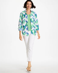 No Iron™ Printed Stretch Shirt Amparo Blue - Chico's