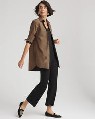 No Iron™ Slimming Imperial Stripe Tunic Black - Chico's