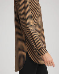 No Iron™ Slimming Imperial Stripe Tunic Black - Chico's