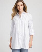 No Iron™ Classic-Fit Tunic Blue Lotus - Chico's