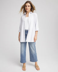 No Iron™ Classic-Fit Tunic Blue Lotus - Chico's