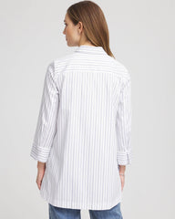 No Iron™ Classic-Fit Tunic Blue Lotus - Chico's