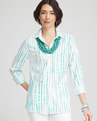 No Iron™ Sateen Bubble Print Shirt Seaspray - Chico's