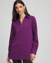 No Iron™ Novelty Button Tunic Purple Royale - Chico's