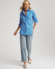 No Iron™ Classic Striped Shirt Empire Blue - Chico's