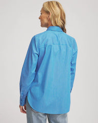 No Iron™ Classic Striped Shirt Empire Blue - Chico's
