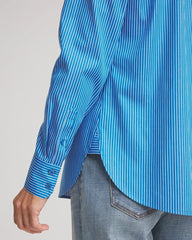 No Iron™ Classic Striped Shirt Empire Blue - Chico's
