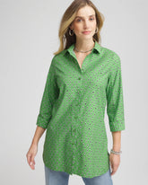 No Iron™ Geo-Print Tunic Salted Lime - Chico's