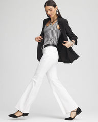 Girlfriend No Stain Frayed Flared Jeans Alabaster - Chico's
