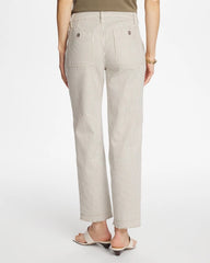 Stripe Girlfriend Straight Ankle Jeans Lichen - Chico's