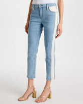 Girlfriend Ticking Stripe Crop Jeans Indigo - Chico's
