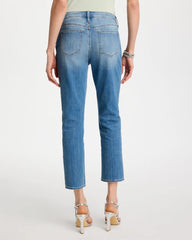 Floral Patchwork Girlfriend Crop Jeans Aquamarine Indigo - Chico's