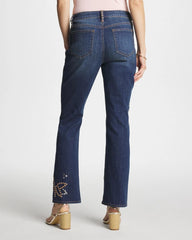 Embellished Girlfriend Cropped Flared Jeans Spellbound Indigo - Chico's