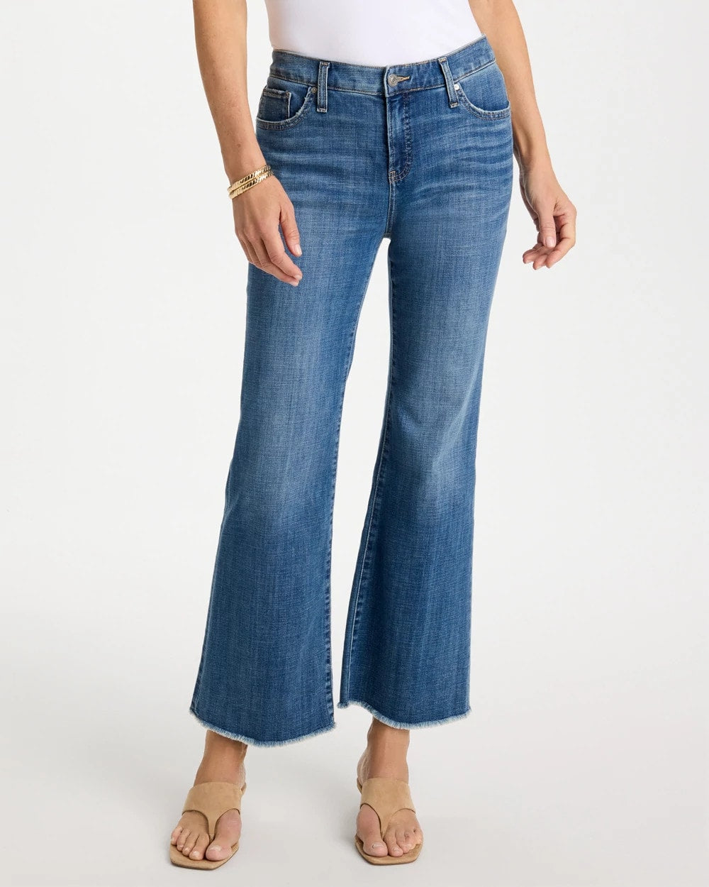 Girlfriend Frayed Flared Jeans Jessamine Indigo - Chico's