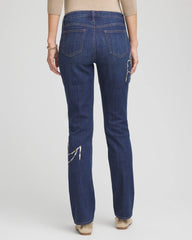 Sequins Rose Girlfriend Slim-Leg Jeans Sequoia Indigo - Chico's