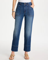 Straight Utility Crop Jean Suki Indigo - Chico's
