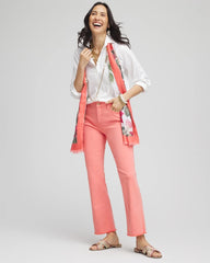 Girlfriend Fray Hem Kick Flare Jeans Melon Mambo - Chico's