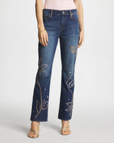 Embellished Girlfriend Cropped Flared Jeans Spellbound Indigo - Chico's
