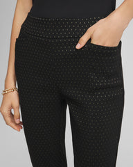 Brigitte™ Slim Ankle Jacquard Pants Black - Chico's