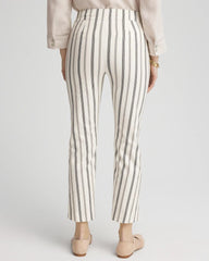 Brigitte™ Slub Striped Cropped Pants Ecru - Chico's