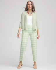 Brigitte™ Wide Leg Plaid Cropped Pants Moroccan Mint - Chico's