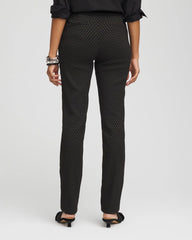 Brigitte™ Slim Full-Length Jacquard Pants Black - Chico's