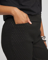 Brigitte™ Slim Full-Length Jacquard Pants Black - Chico's