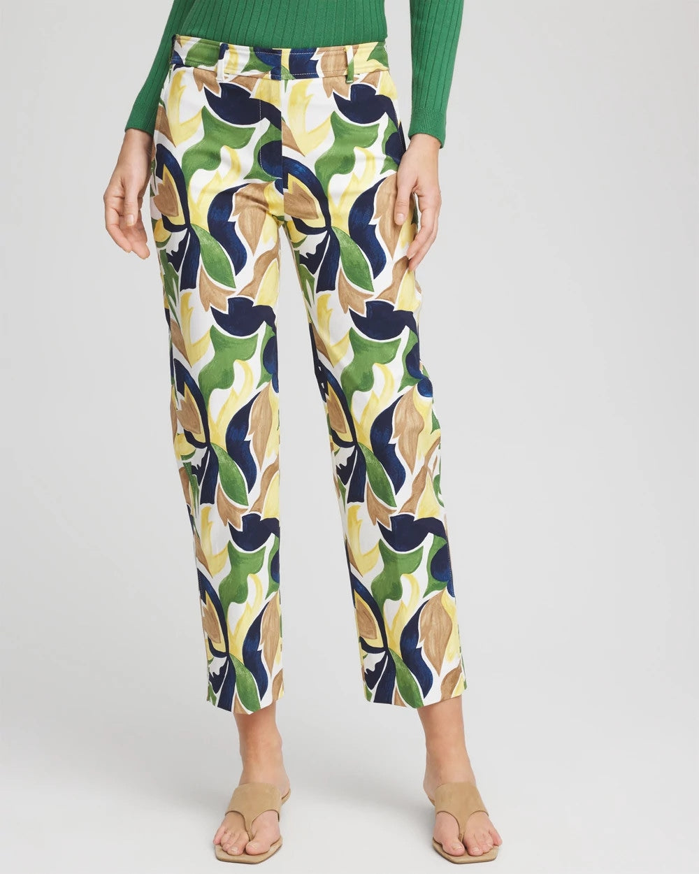 Emme Straight Mod Cropped Pants Alabaster - Chico's