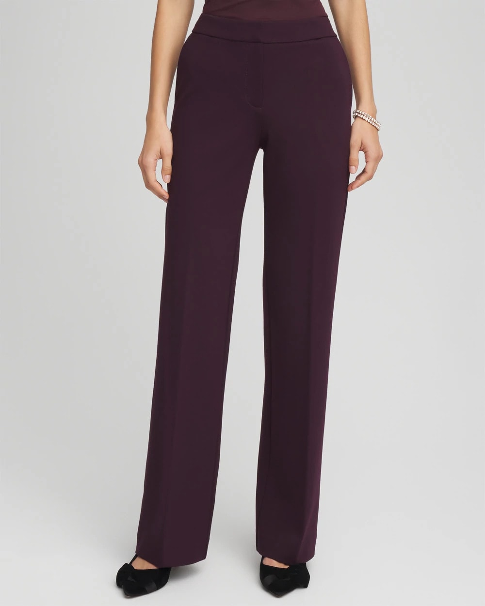 Emme Wide-Leg Trouser Ponte Pants Night Bloom - Chico's
