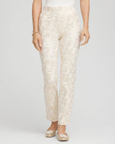 Juliet Golden Foiled Slim Ankle Pants English Cream - Chico's