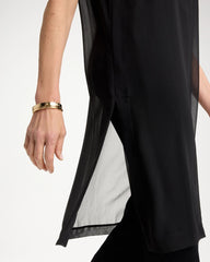 Travelers™ Layered Chiffon Tunic Travelers Black - Chico's