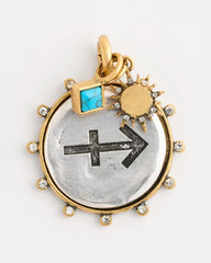 Sagittarius Zodiac Charm Pendant Mixed Metals - Chico's
