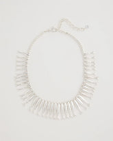 Silvertone Fish Collar Necklace Silver - Chico's