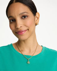 Aventurine Stone Pendant Necklace Green - Chico's