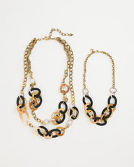 Triple Strand Convertible Resin Necklace Neutral - Chico's