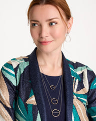 Mixed Metal Triple Circle Pendant Necklace Mixed Metals - Chico's