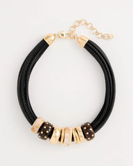 Embellished Rings Corded Necklace Neutral - Chico's
