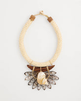 Chico's x Romi Marina Pendant Bib Necklace Neutral - Chico's