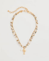 Neutral Jasper Shell Short Necklace Neutral - Chico's