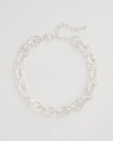 Mariner Silvertone Link Necklace Silver - Chico's