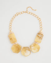 Chico's Originals Neutral Stone Bib Necklace Neutral - Chico's